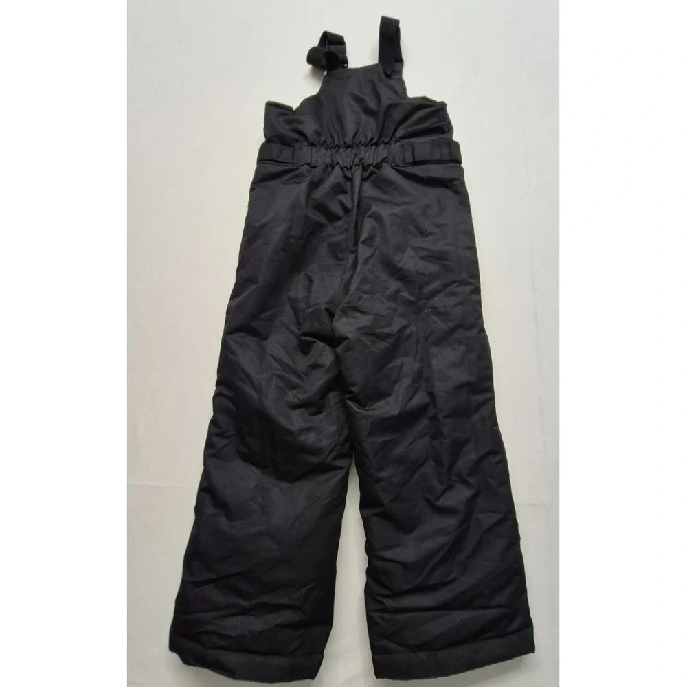 Swiss Tech Kid's Black Snow Ski Bib Overalls Pants Suspenders (4-5)‎ XS pockets